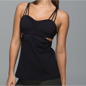 Vintage Lace Lululemon Black Strappy Tank Top